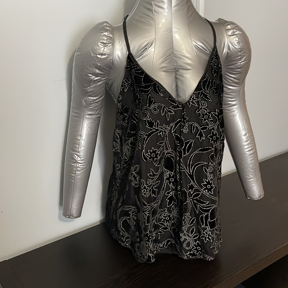 Lucky Brand Women’s Strappy, Sparkly, Black Top, Size S